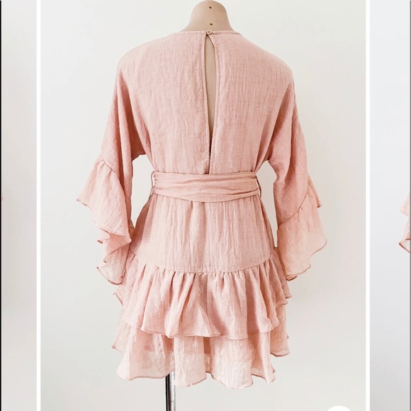 Blush pink dress long sleeve never worn - Picture 2 of 7